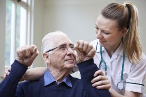 older man with nurse