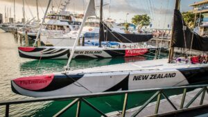 New Zealand racing boats in black & white - photo by Claudio Bianchi